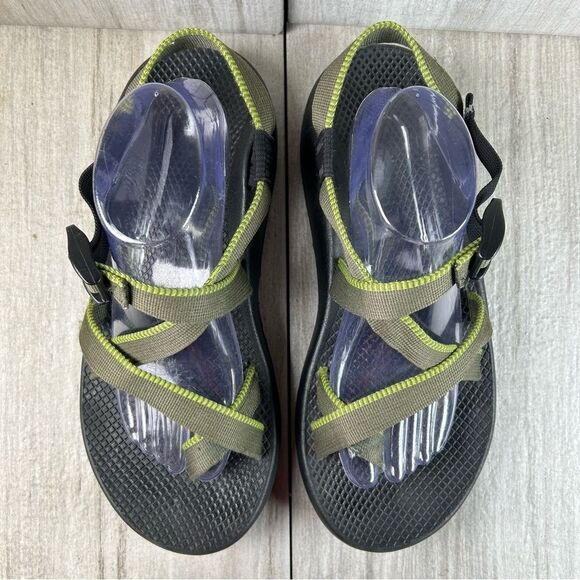 Chaco Z/Cloud Z1 Classic Green and Black Sandals Trail Hiking Shoe Mens Size 11 - Picture 6 of 10